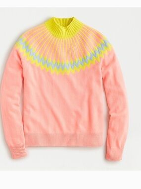 J.Crew Limited Edition 100% Cashmere Fair Isle Sweater Size Large